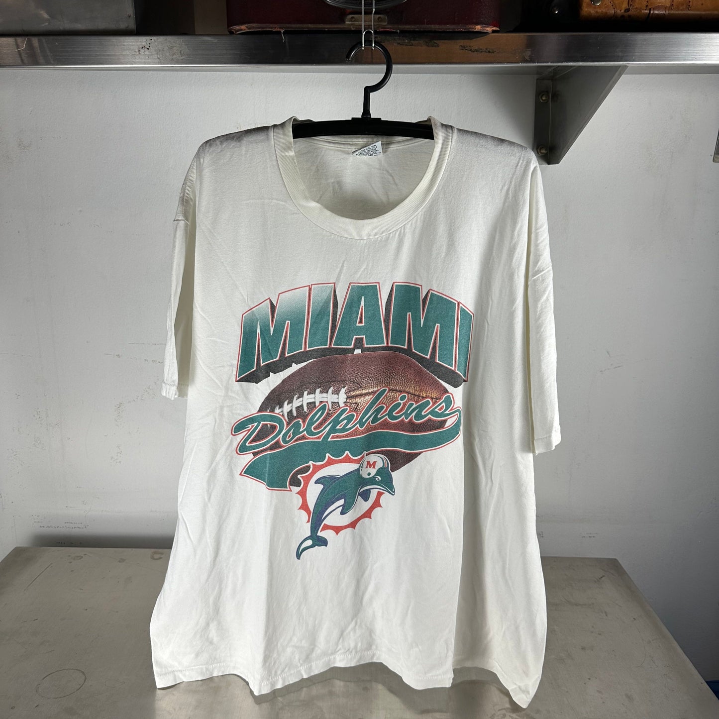 Vintage 90s Miami Dolphins NFL Football Graphic 2XL T-shirt
