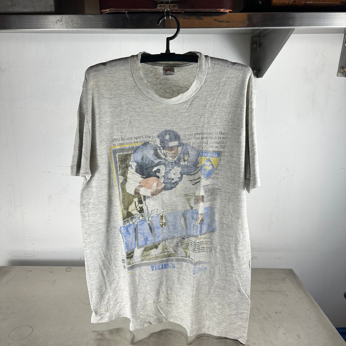 Vintage 90s Herschel Walker Minnesota Vikings NFL Graphic T-shirt