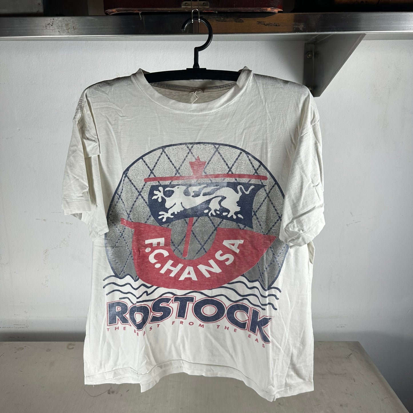 Vintage 90s FC Hansa Rostock The Beast From the East Soccer T-shirt