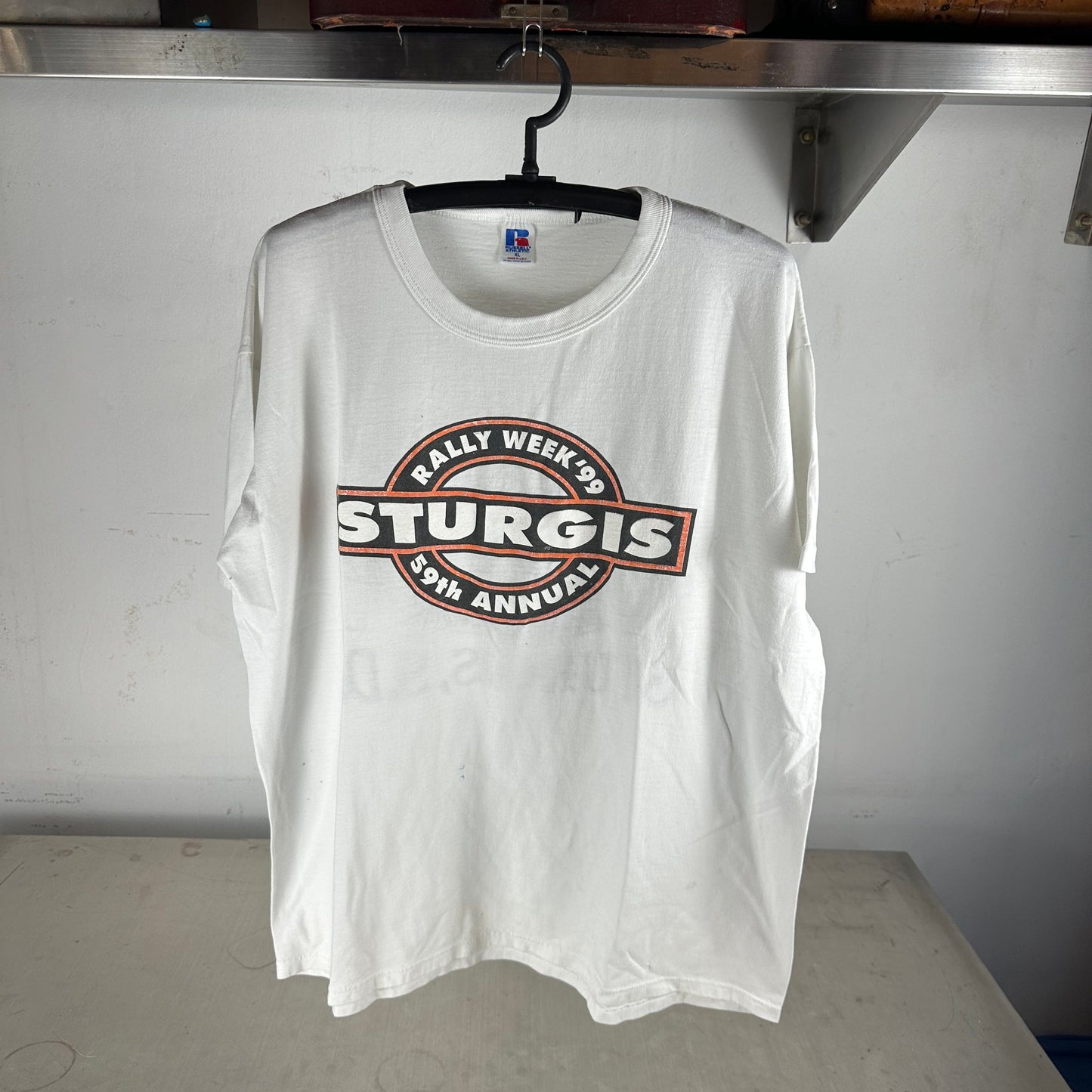 Vintage 1999 Sturgis 59th Annual Rally Week Eagle Double Sided T-Shirt
