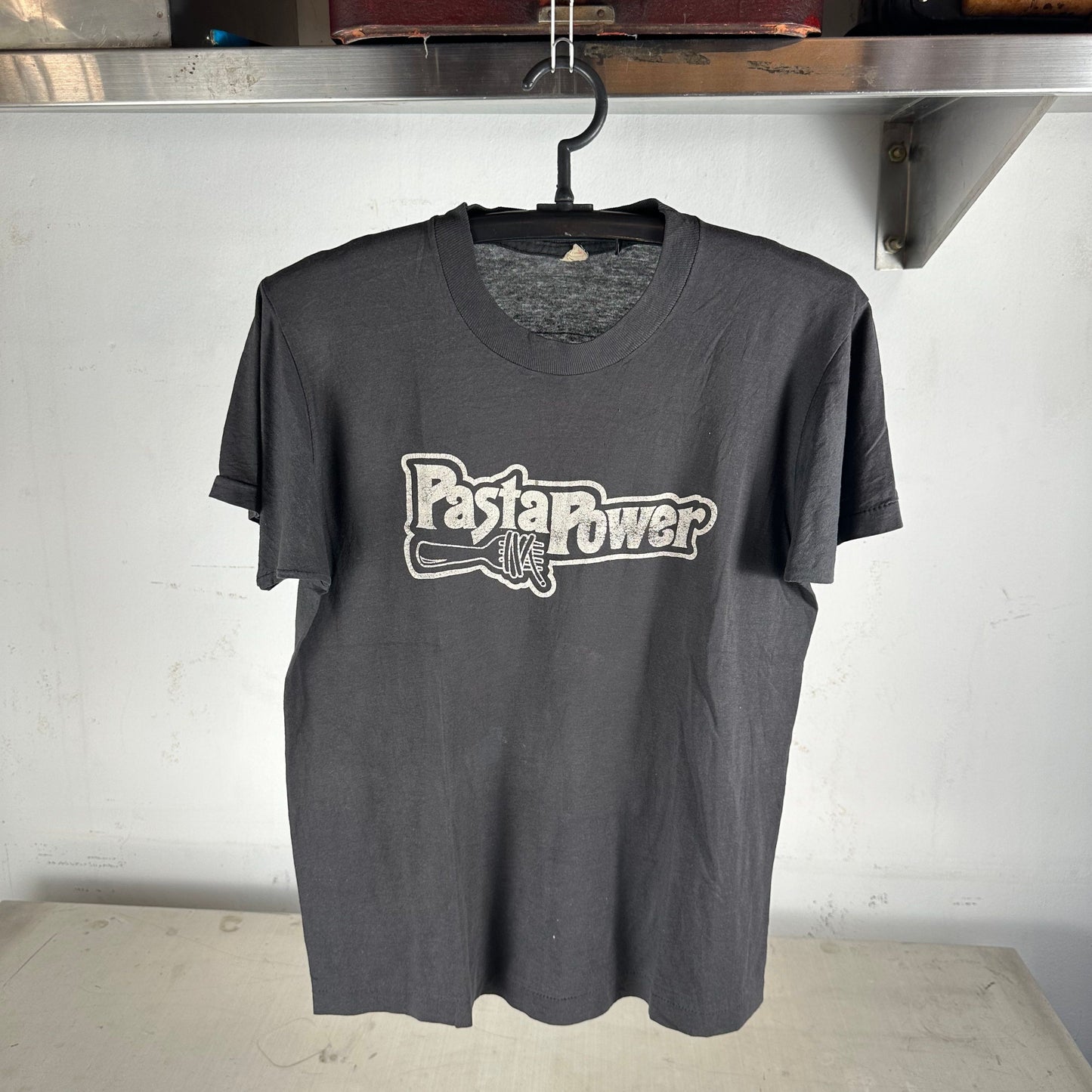 Vintage 80s Pasta Power Spaghetti Graphic T-Shirt