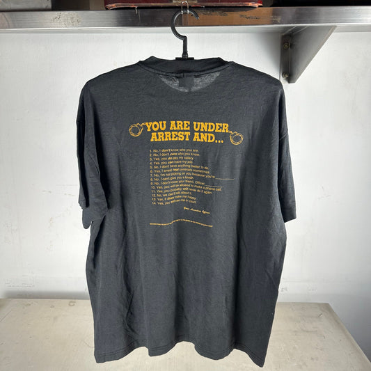 Vintage 90s You Are Under Arrest Funny Humor Typography T-Shirt