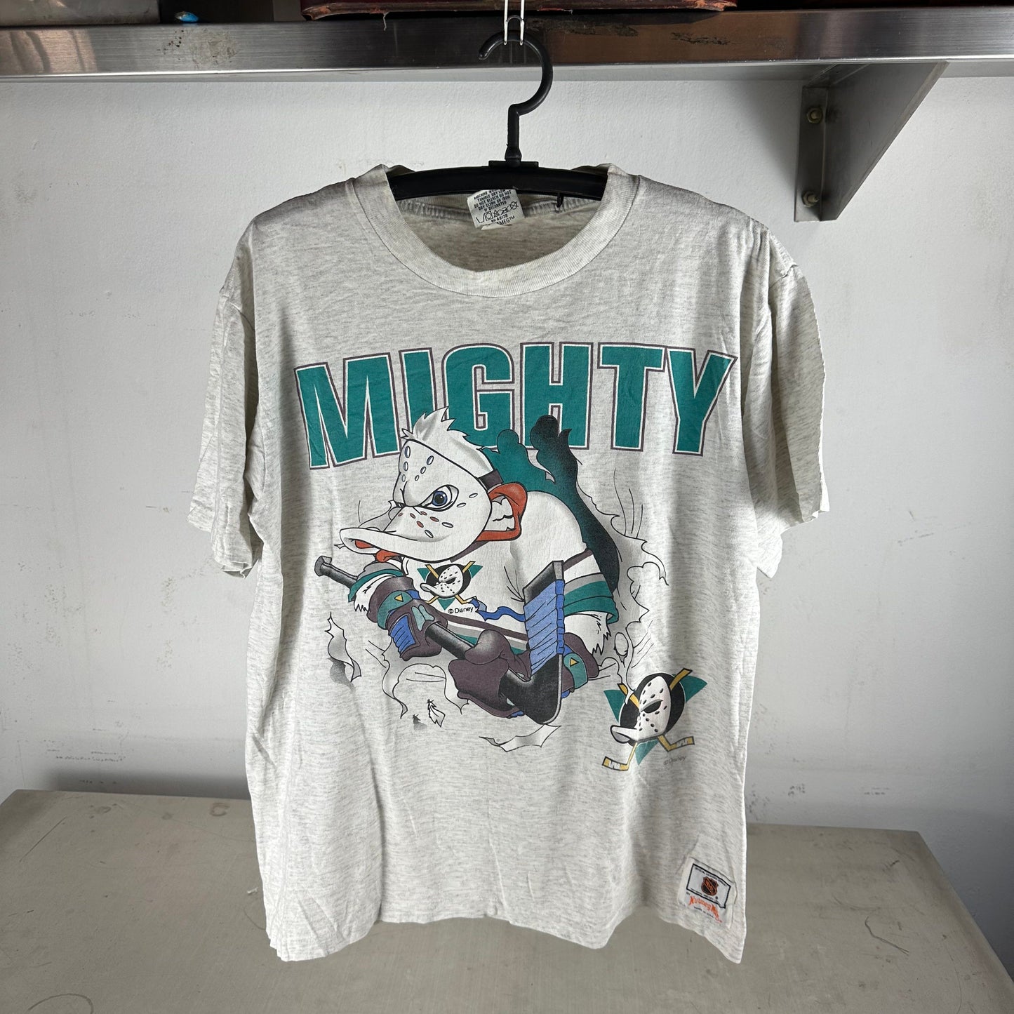 Vintage 90s Mighty Ducks NHL Breakthrough Nutmeg Double Sided T-Shirt