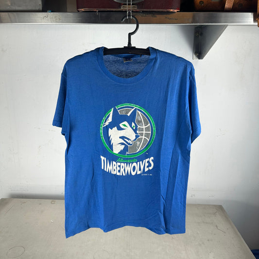 Vintage 90s Minnesota Timberwolves NBA Logo Basketball T-Shirt
