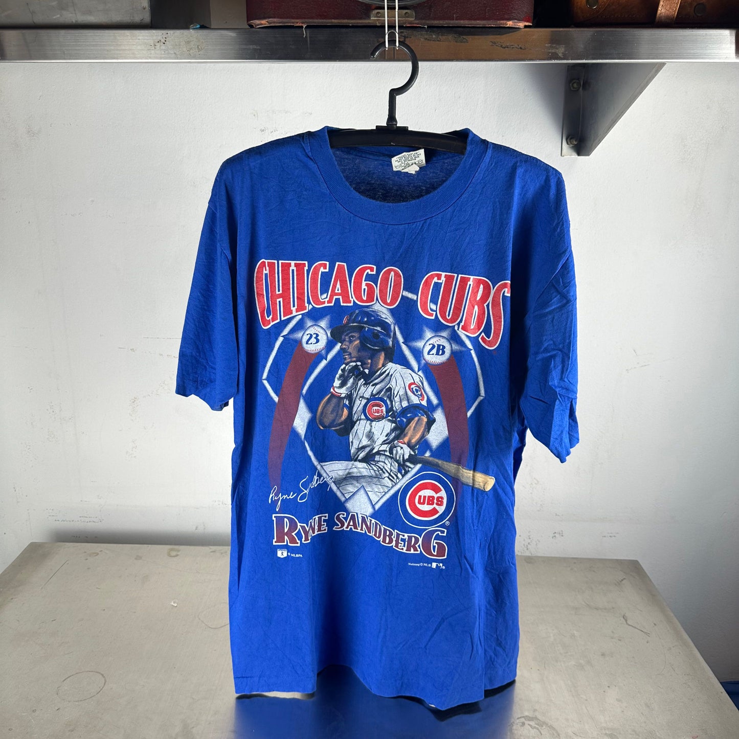 Vintage 90s Ryne Sandberg Chicago Cubs MLB Nutmeg T-Shirt