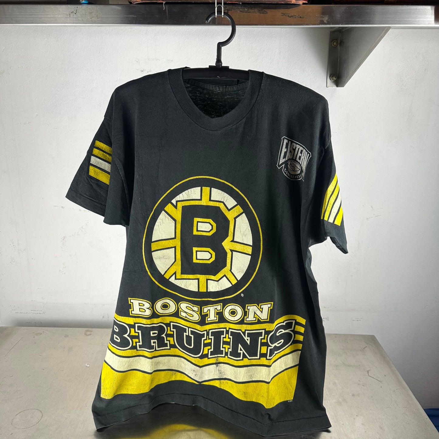 Vintage 90s Boston Bruins NHL Salem Sportswear AOP T-Shirt