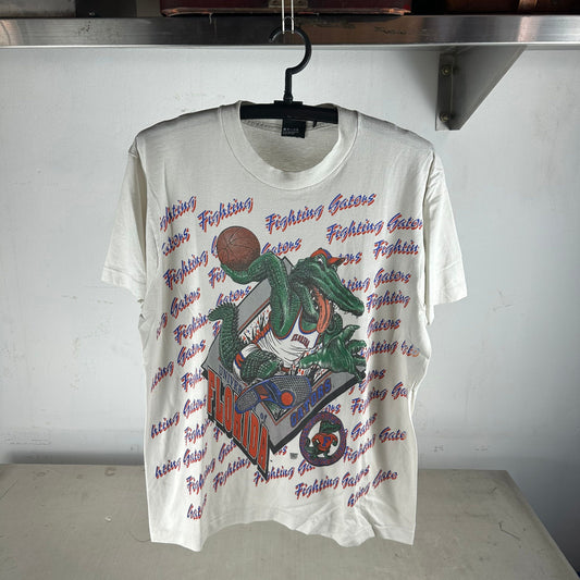 Vintage 80s Florida Fighting Gators NCAA All Over Print AOP T-Shirt