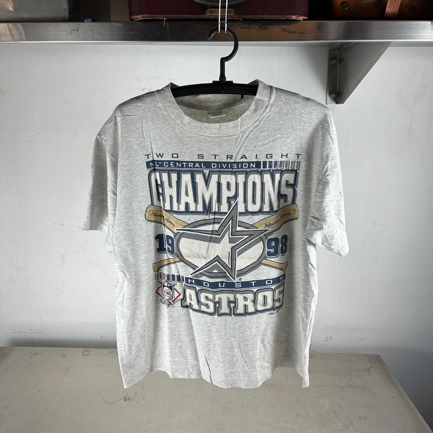 Vintage 1998 Houston Astros MLB Two Straight Champions T-Shirt