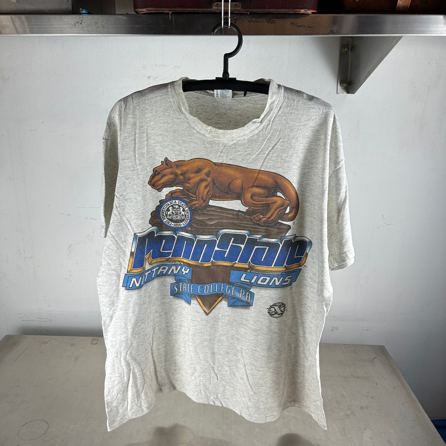 Vintage 90s Penn State Nittany Lions NCAA Mascot Graphic T-Shirt