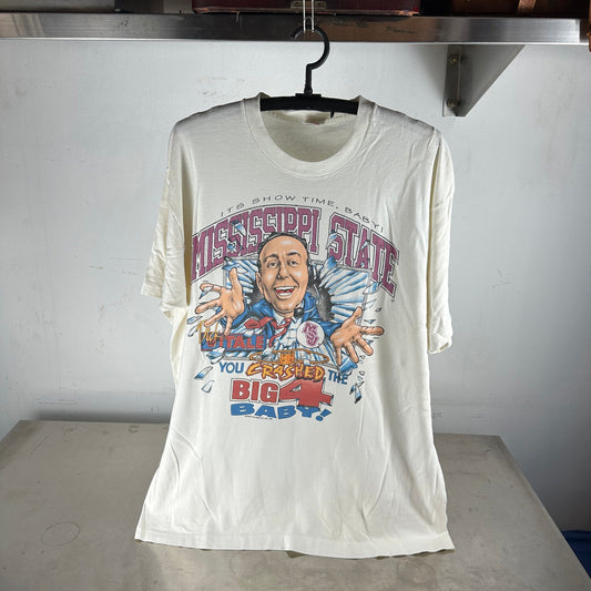Vintage 90s Mississippi State Dick Vitale NCAA It's Showtime Baby! T-Shirt