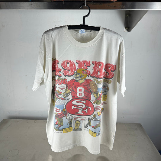 Vintage 1993 San Francisco 49ers NFL Salem Sportswear Comic T-Shirt