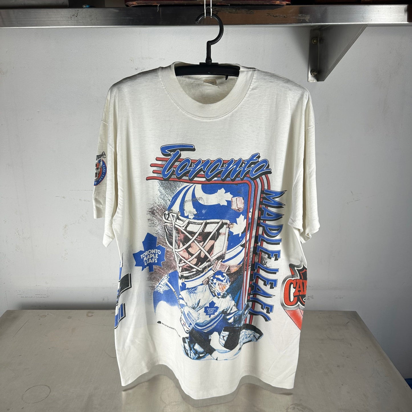 Vintage 1992 Toronto Maple Leafs Bulletin Athletic NHL AOP T-Shirt