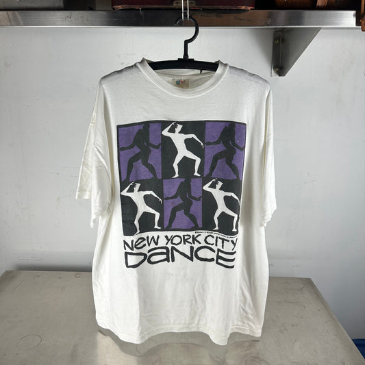 Vintage 90s New York City Dance E. Brown NY Art Graphic T-Shirt