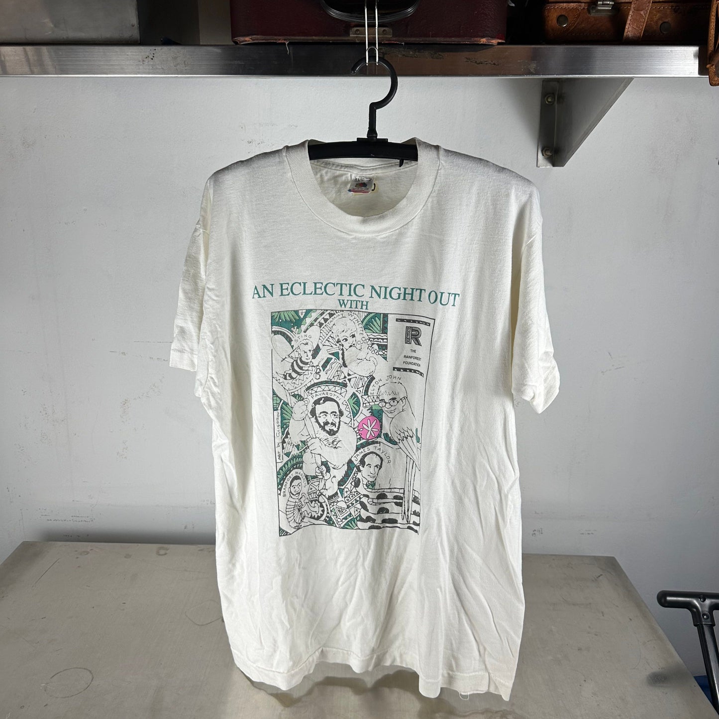 Vintage 1994 Whitney Houston Elton John The Rain Forest Foundation Concert T-Shirt