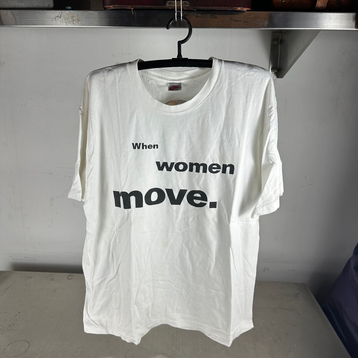 Vintage 90s Nike Side 1 When Women Move Campaign Promo T-shirt