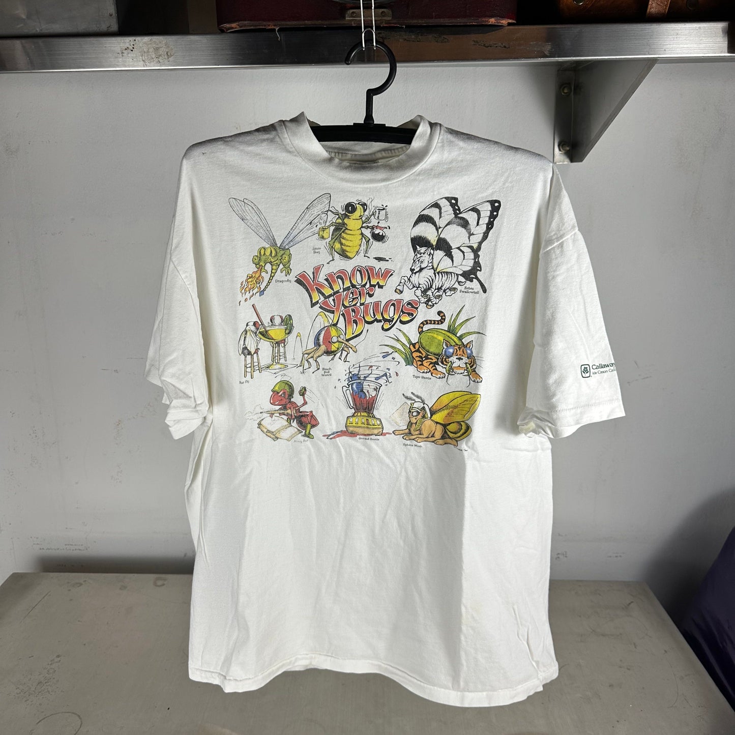 Vintage 90s Know Yer Bugs Callaway Gardens Nature Artwork Graphic T-shirt  80
