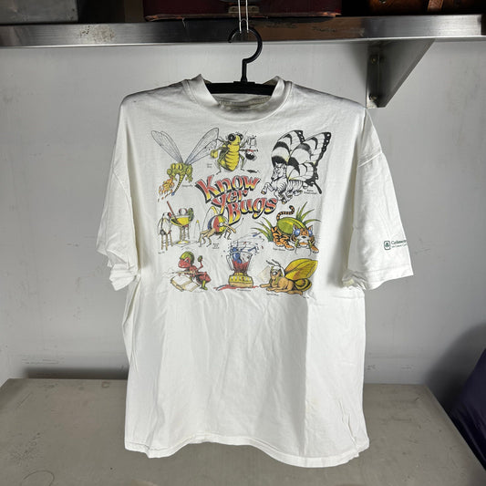Vintage 90s Know Yer Bugs Callaway Gardens Nature Artwork Graphic T-shirt  80