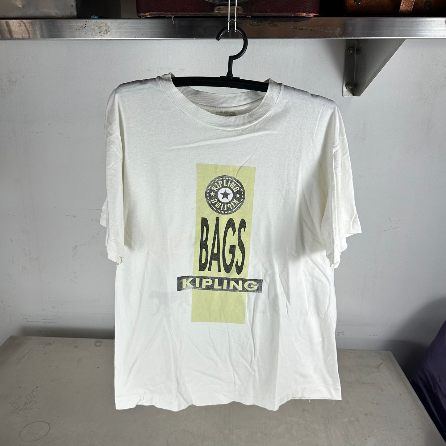 Vintage 90s Kipling Bags Monkey Promo Single Stitch T-shirt