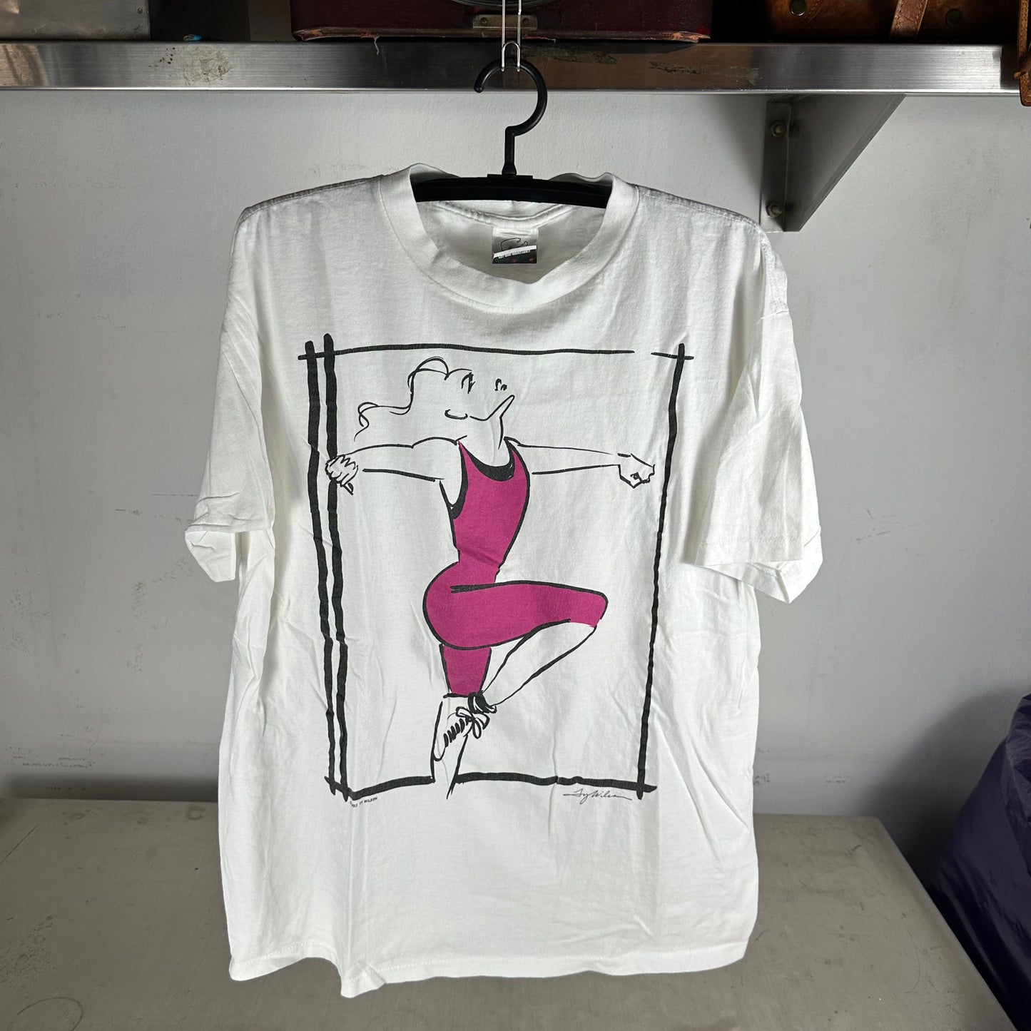 Vintage 1993 Ty Wilson Artwork Art Graphic Single Stitch T-shirt