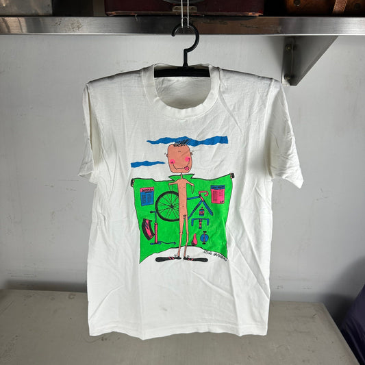 Vintage 90s Louis Garneau Cycling Humor Artwork Graphic T-shirt