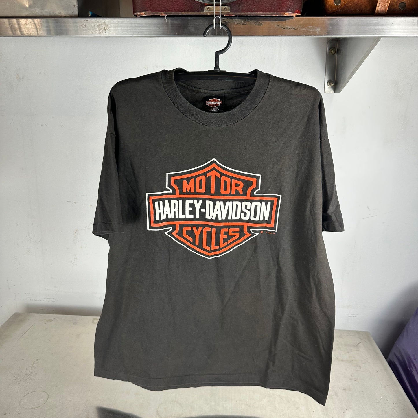 Vintage 1995 Harley Davidson Motorcycle Double Sided Graphic XL T-shirt