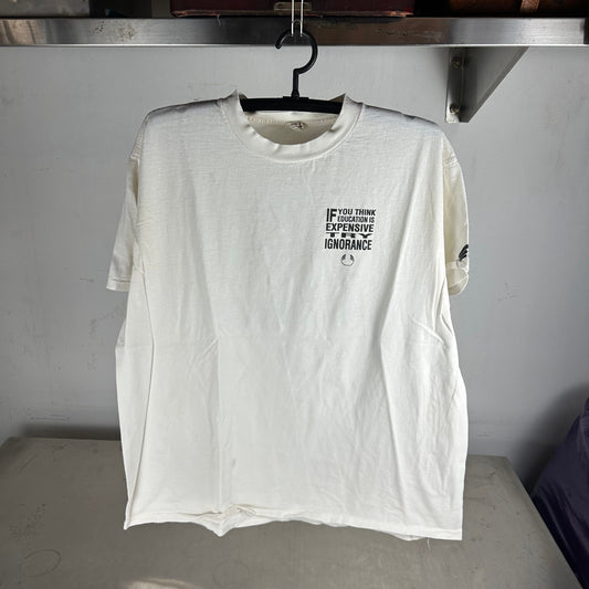 Vintage 90s The Body Shop Try Ignorance Typography Promo T-shirt