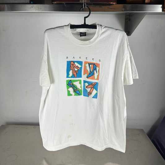 Vintage 80s Bakers Shoes Artwork Shopping Artwork T-shirt