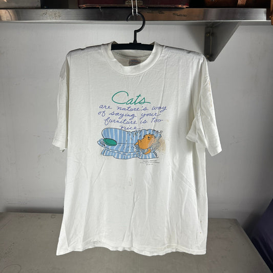 Vintage 90s Cats Are Nature's Way Of Saying Your Furniture Is Too Nice! Artwork T-shirt
