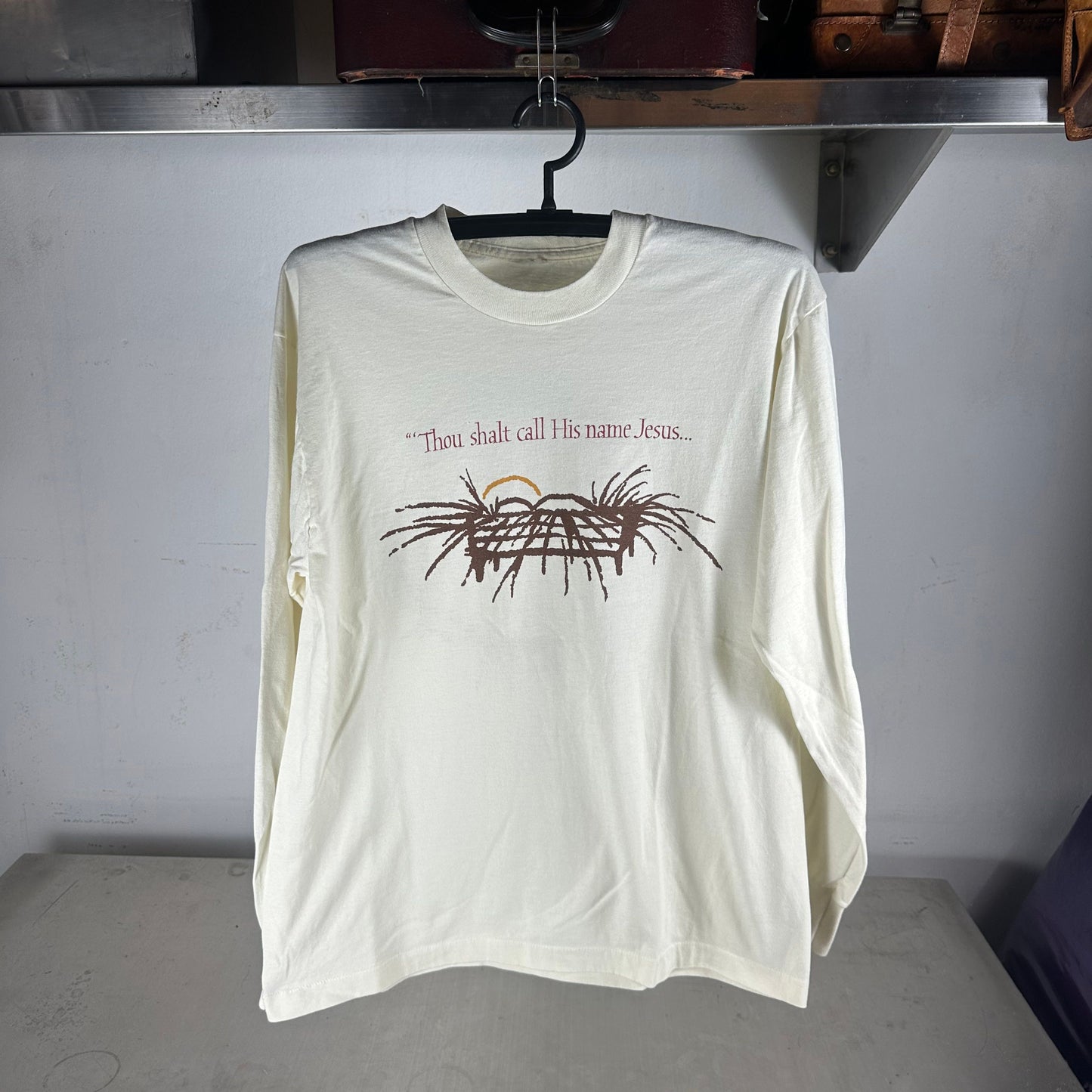 Vintage 90s Thou Shalt Call His Name Jesus Bible Verse Religious T-shirt
