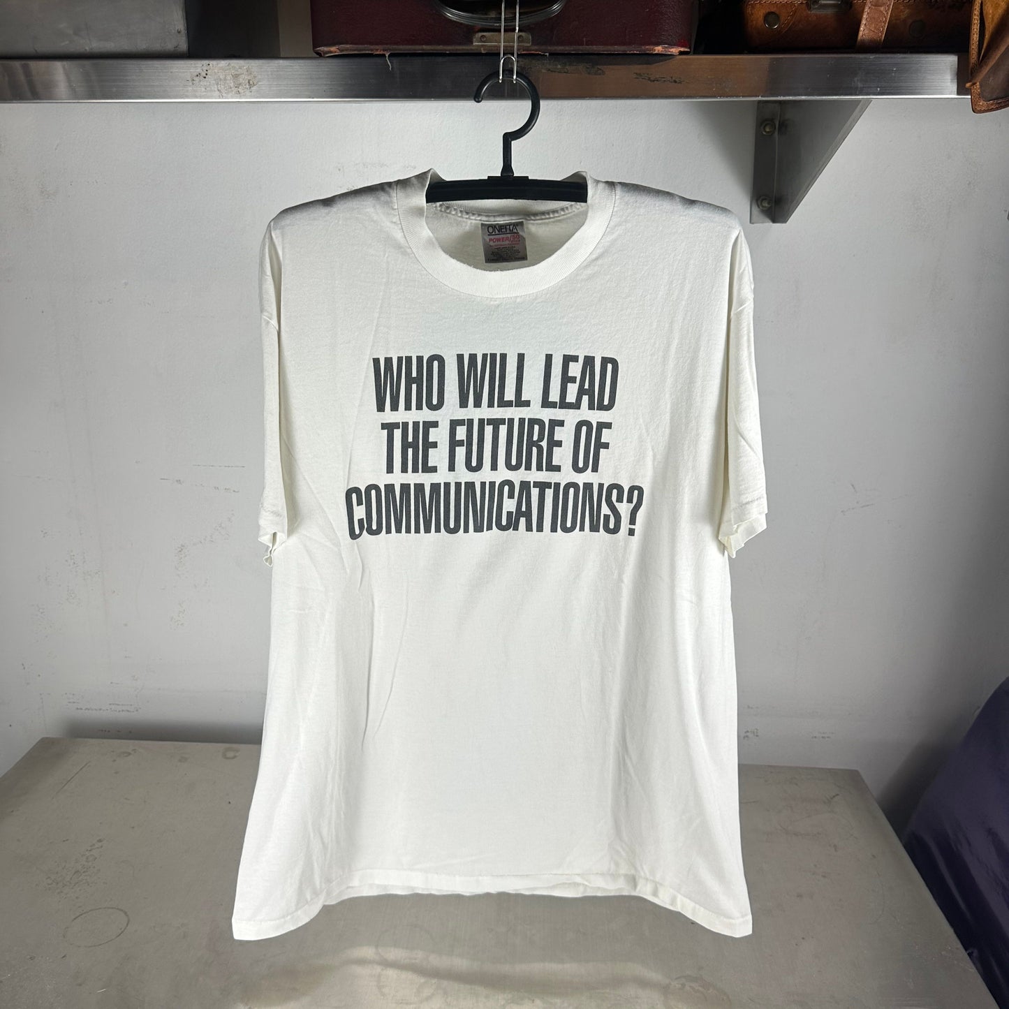 Vintage 90s AT&T Who Will Lead The Future of Communications T-shirt