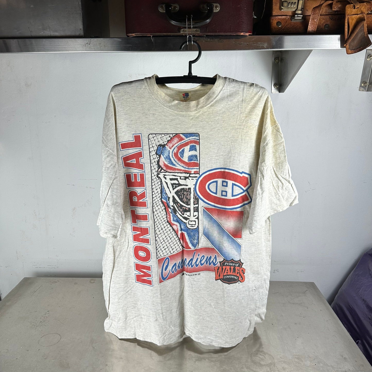 Vintage 1991 Montreal Canadiens NHL Bulletin Athletic Single Stitch T-shirt