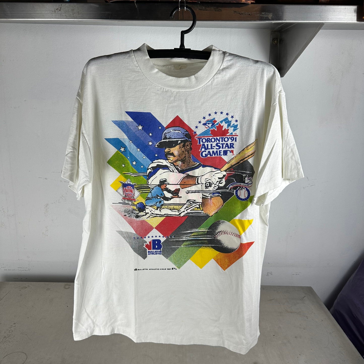 Vintage 1991 MLB Toronto All-star Game Bulletin Athletic Graphic T-shirt