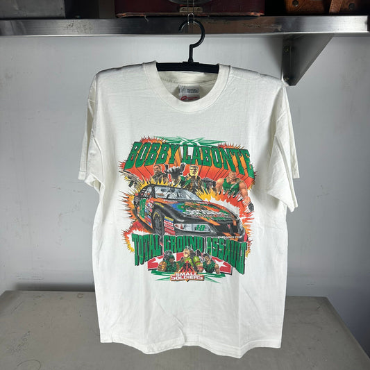 Vintage 1998 Small Soldiers Bobby Labonte Nascar Double Sided Graphic T-shirt