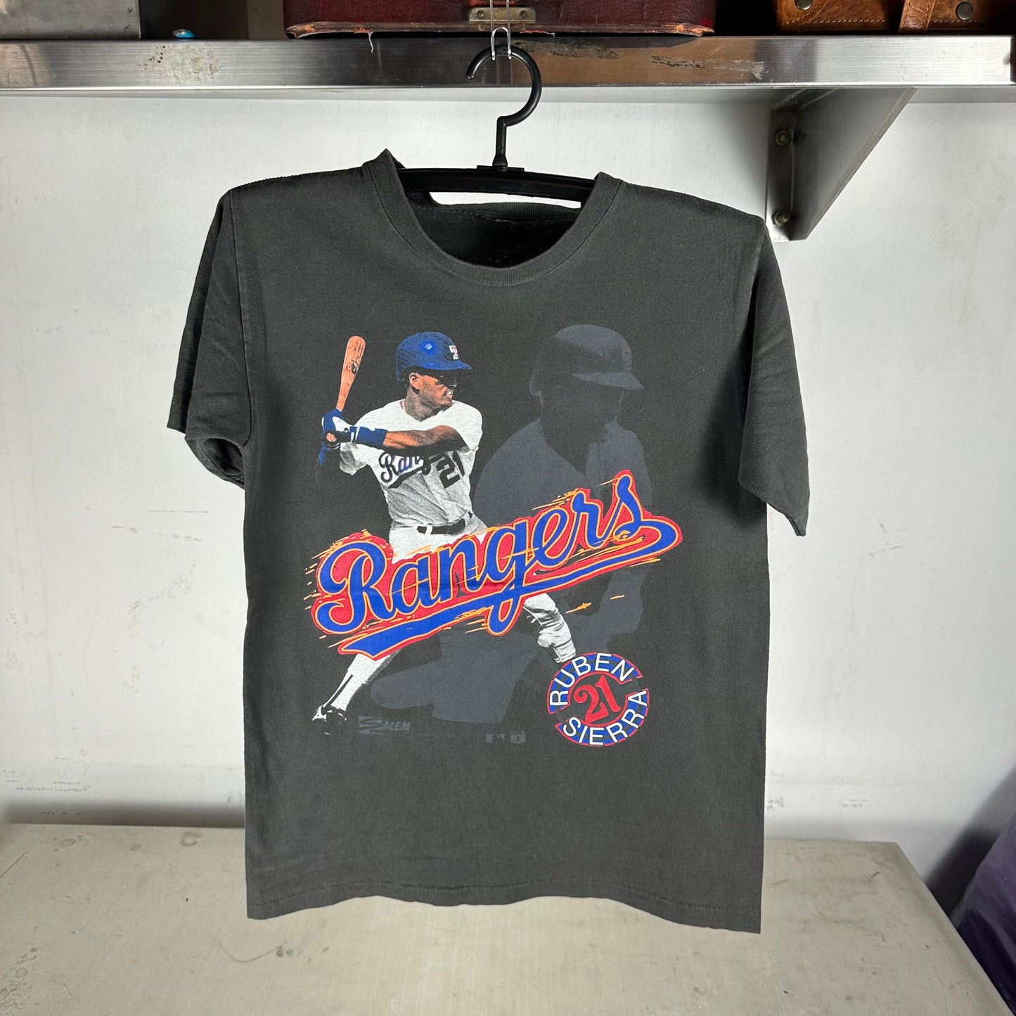 Vintage 90s Ruben Sierra Texas Rangers MLB Single Stitch T-shirt