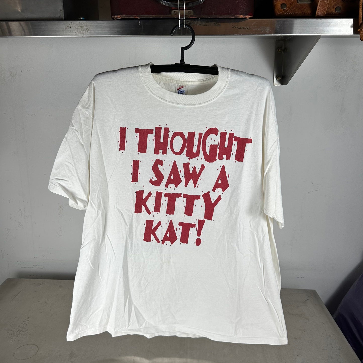 Vintage 1996 Alabama Crimson Tide NCAA I Saw A Kitty Graphic T-shirt