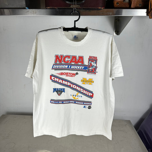 Vintage 1993 NCAA Division 1 Hockey Championship Single Stitch T-shirt