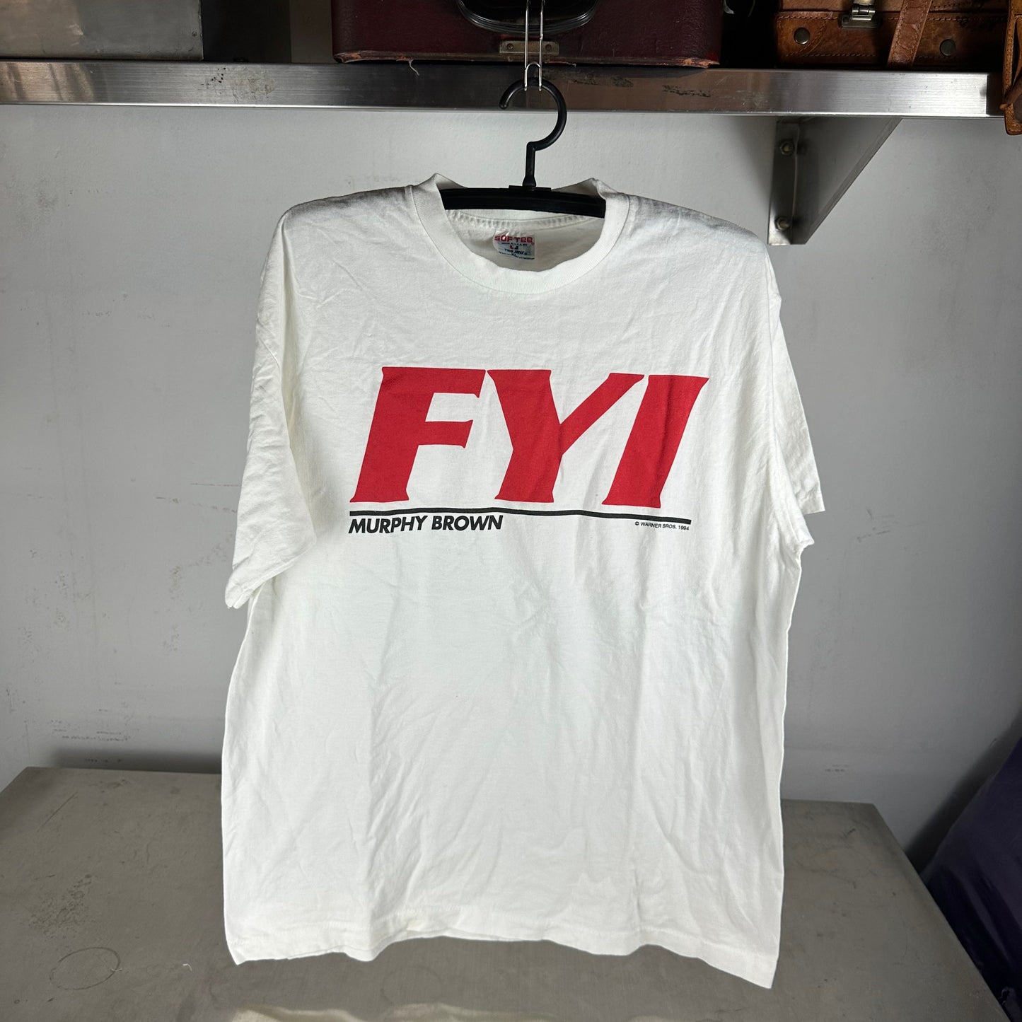 Vintage 1994 FYI The Murphy Brown Podcast Promo Single Stitch T-shirt