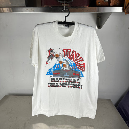 Vintage 1990 UNLV Runnin Rebels NCAA Basketball Champions Graphic T-shirt