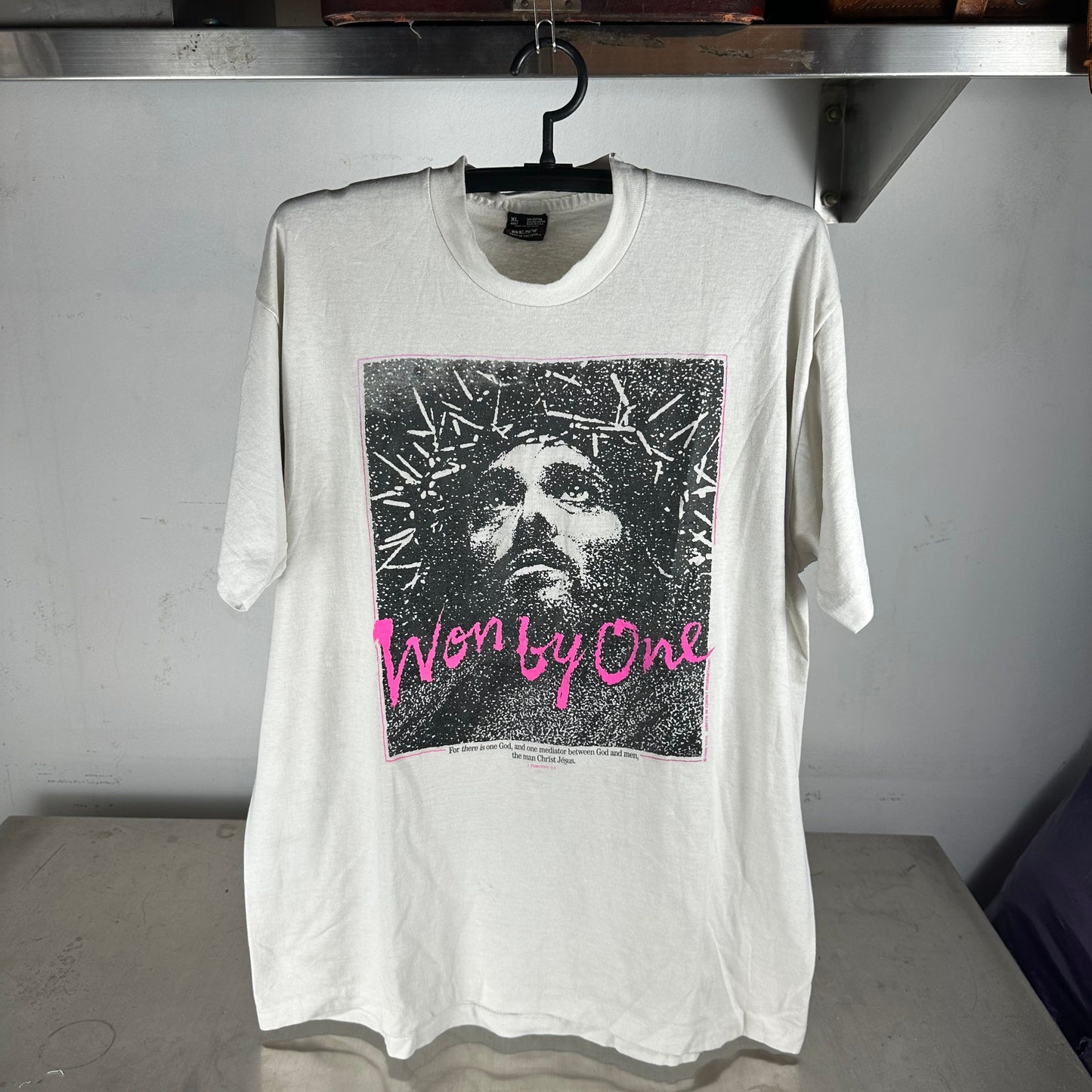Vintage 1995 Jesus Christ Won By Won Religion Graphic Single Stitch T-shirt