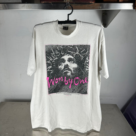 Vintage 1995 Jesus Christ Won By Won Religion Graphic Single Stitch T-shirt