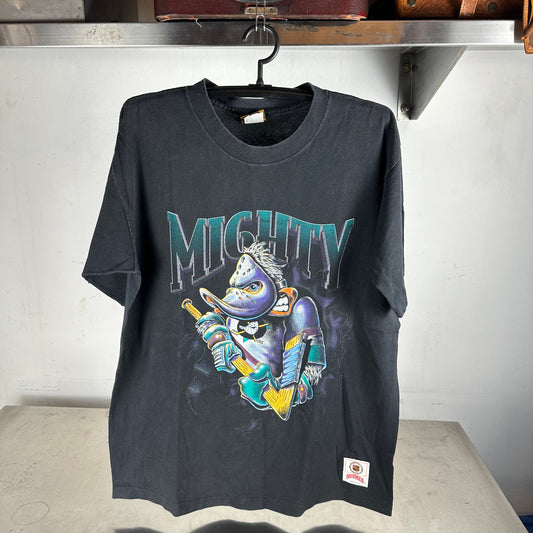 Vintage 90s Mighty Ducks NHL Nutmeg Double Sided Breakthrough T-shirt