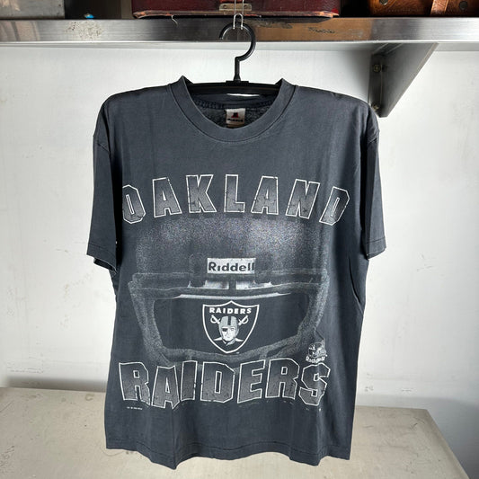 Vintage 1996 Los Angeles Raiders NFL Helmet Graphic Single Stitch T-shirt