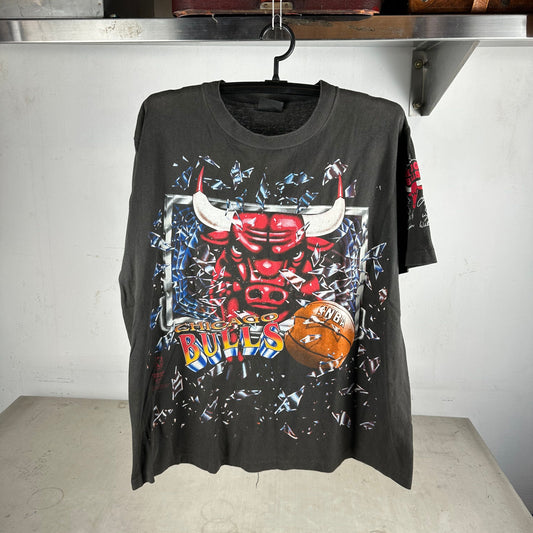 Vintage 90s Chicago Bulls NBA Shattered Backboard Single Stitch T-shirt