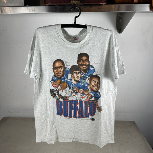 Vintage 90s Buffalo Bills Football NFL Caricature Single Stitch T-shirt