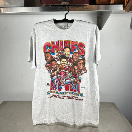 Vintage 1995 Kansas City Chiefs NFL AFC Champions Caricature T-shirt