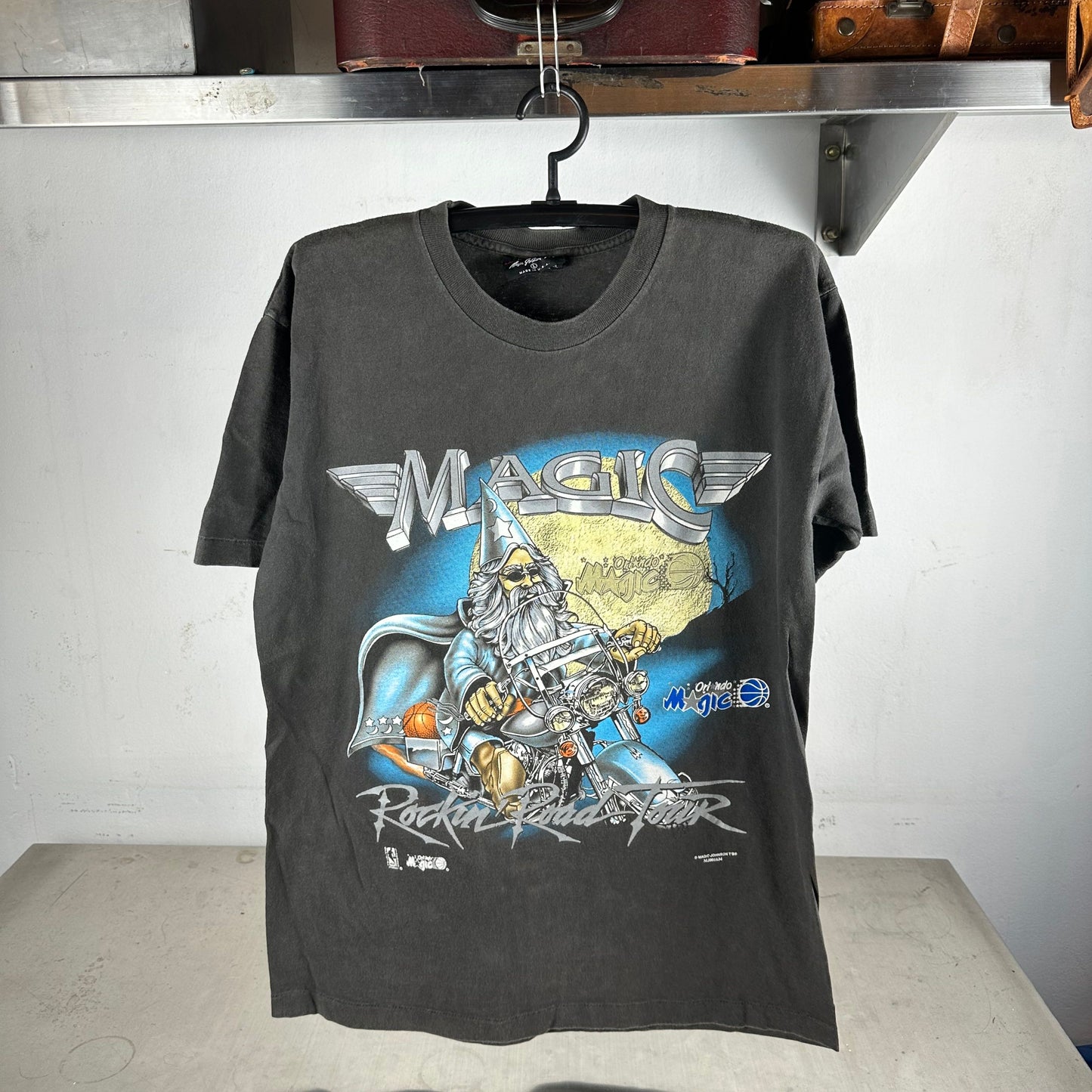 Vintage 90s Orlando Magic NBA Rockin Road Tour Graphic Single Stitch T-shirt