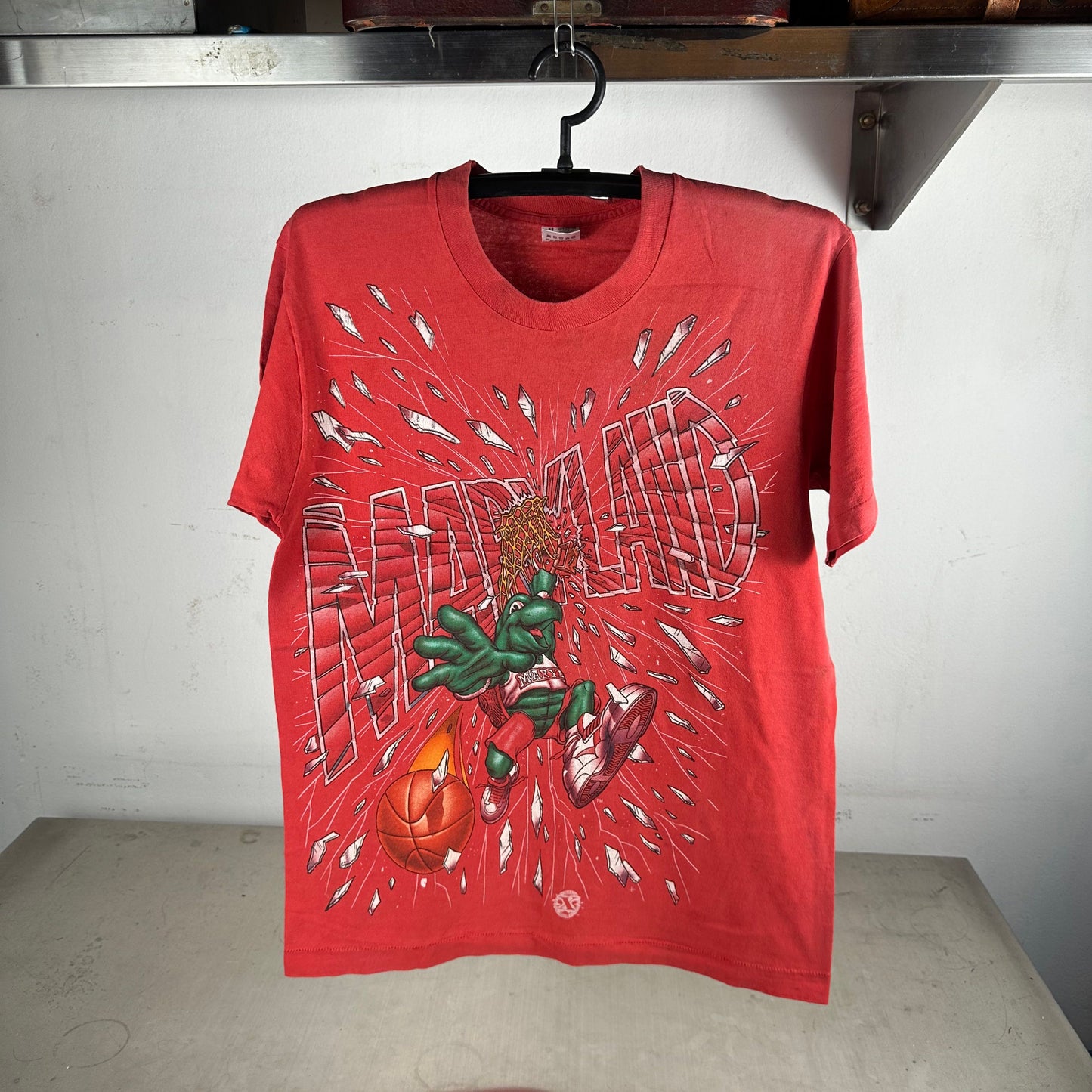 Vintage 90s Maryland Terrapins Shattered Backboard NCAA Single Stitch T-shirt