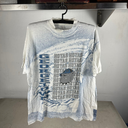Vintage 90s Georgetown Hoyas Basketball NCAA All Over Print AOP T-shirt