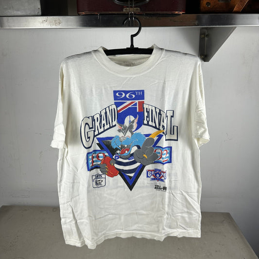 Vintage 1992 Geelong Cats Cat Attack AFL Grand Final Graphic T-shirt