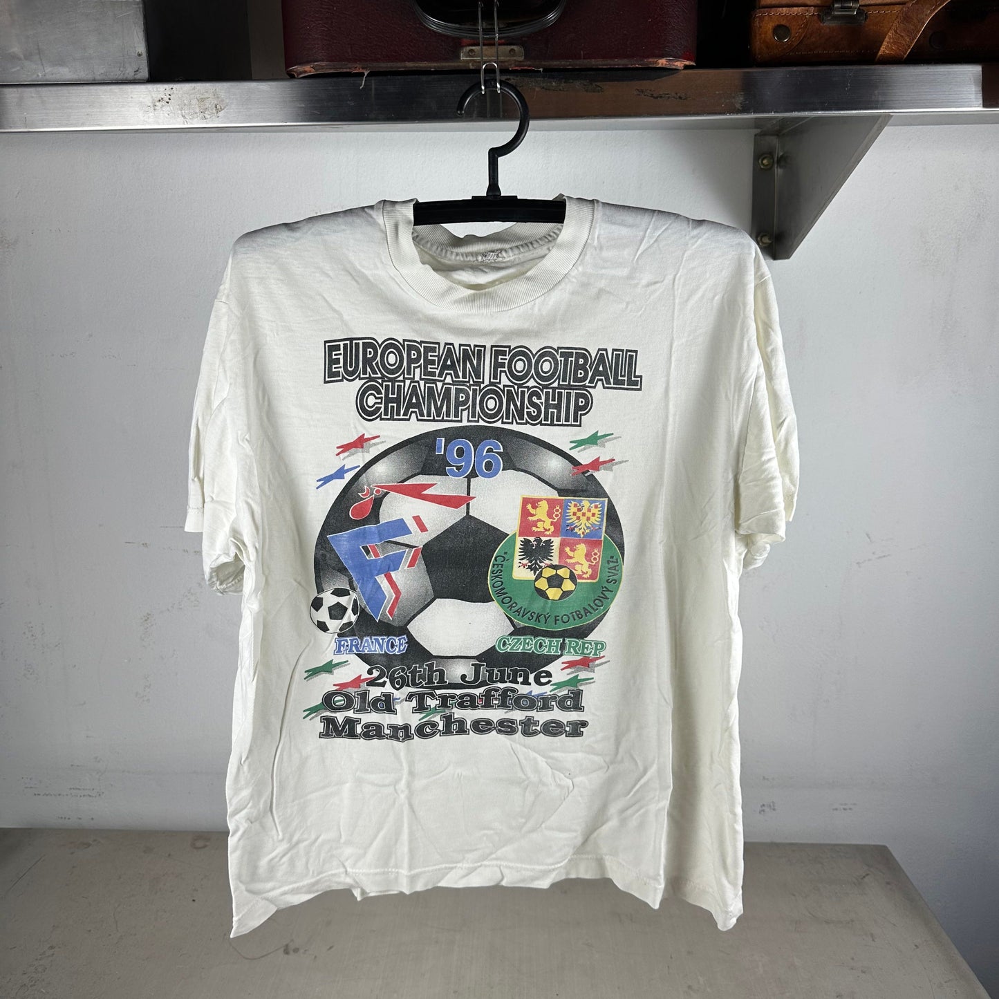 Vintage 1996 Euro France VS Czech Republic European Football Championship T-shirt